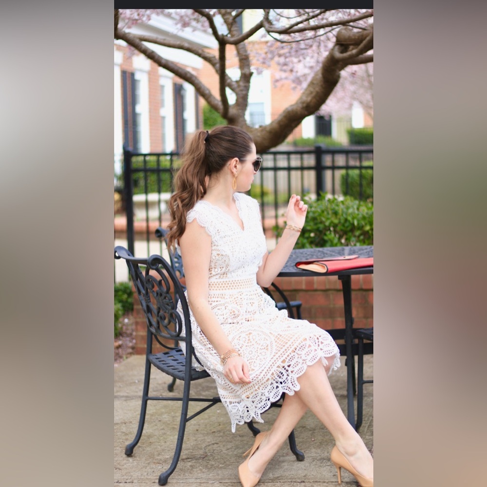 Anthropologie Kaimilam White Dress Dress XL Embroidered Lace NWT $395